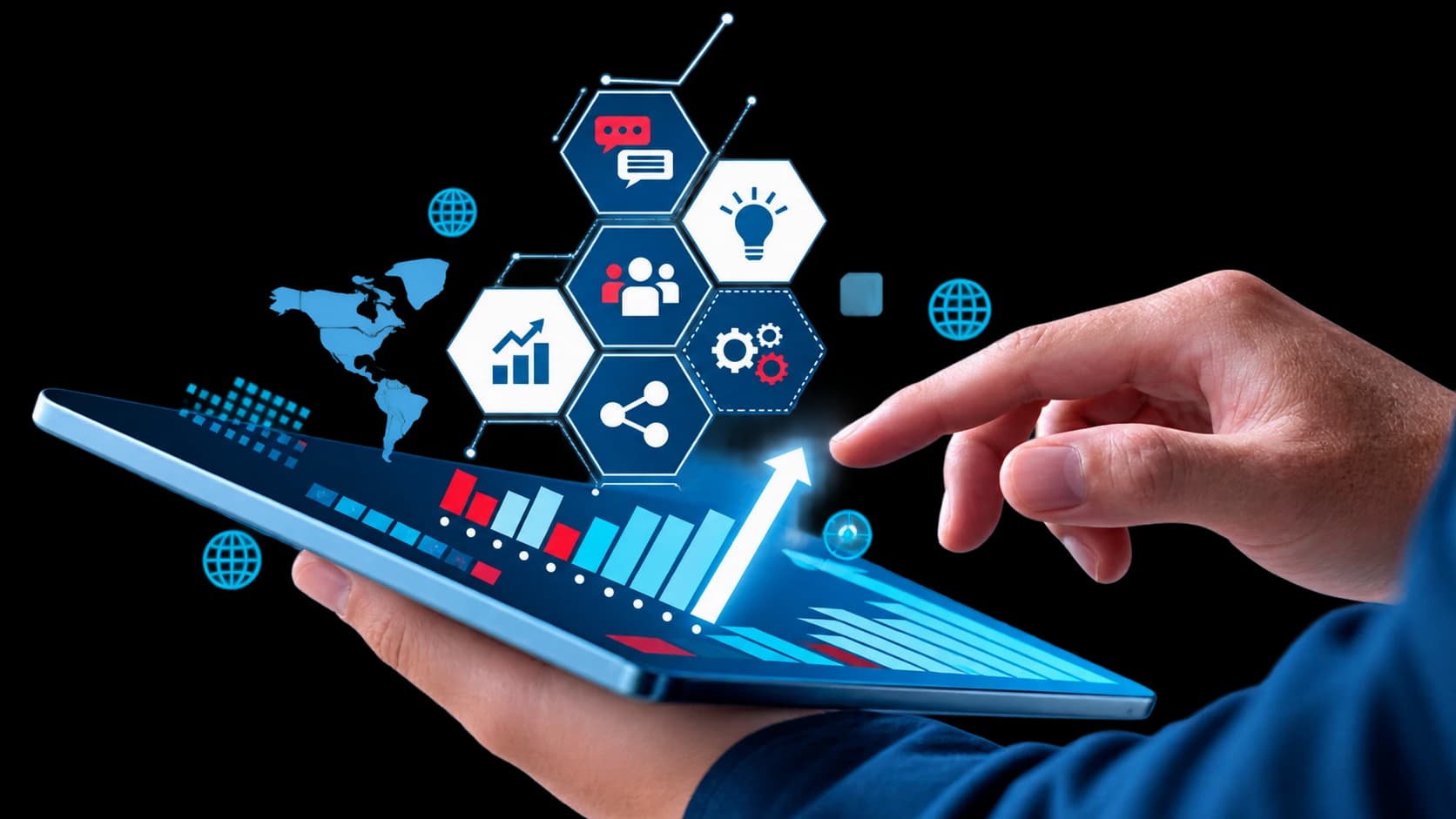 Abstract technology and data visualisation